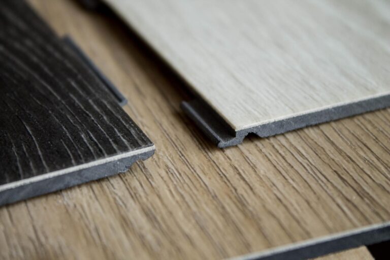 Vinyl strips. Flexible plastic laminate.Floor covering, LVT.